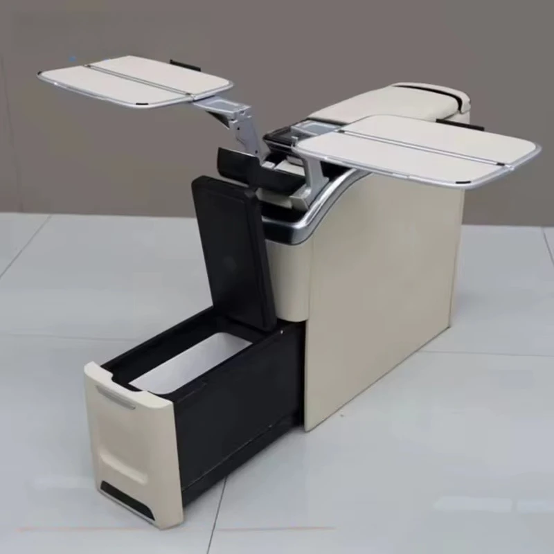 Luxury Leather Armrest Box for Mercedes-Benz V-Class W447/VITO V260-with Hidden Table Storage & Cup Holder