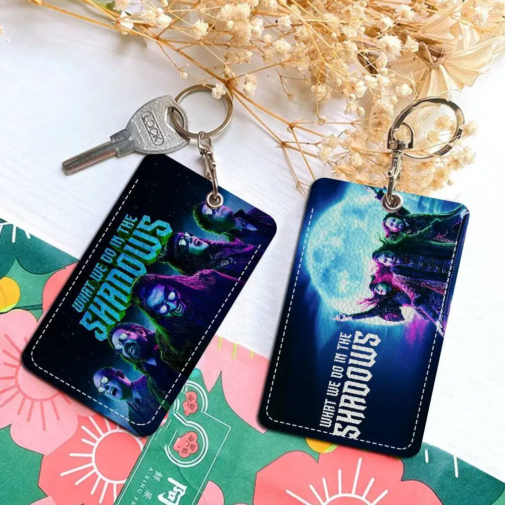 Movie What We Do in The Shadows Pattern Holder Keychain With Keychain for Access Card Bus Pass & Card Credit ID Bank Card