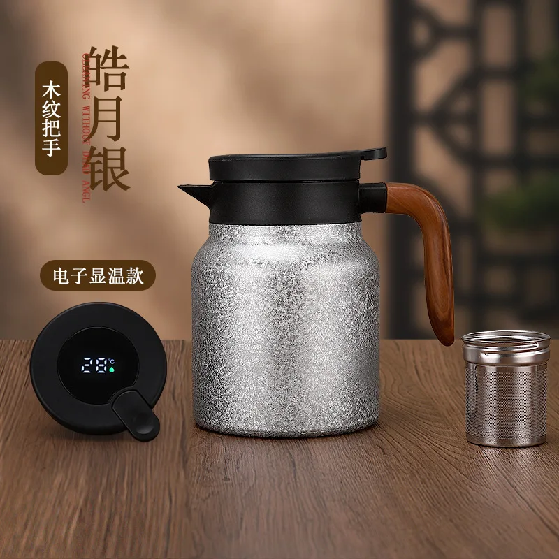 2026 New Stainless Steel Titanium Coated Thermal Teapot, Large Capacity Household Insulated Pot