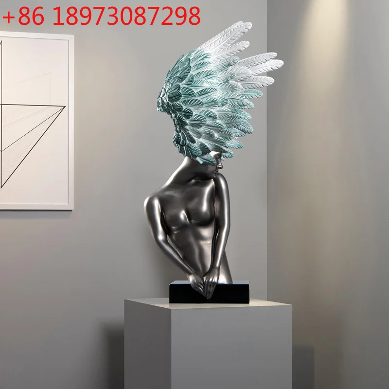 Creativo di lusso arte figura scultura ornamento angelo lobby dell'hotel