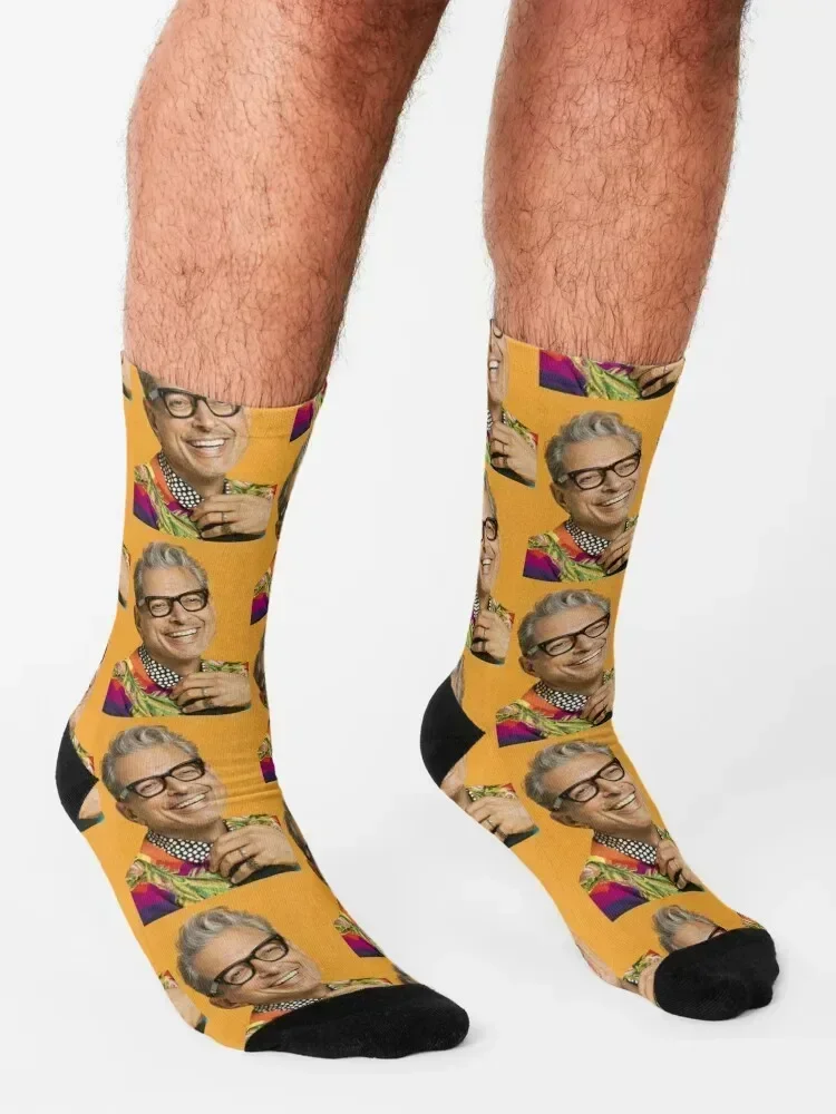 Jeff Goldblum happy Socks aesthetic New year's custom sports hockey Woman Socks Men's