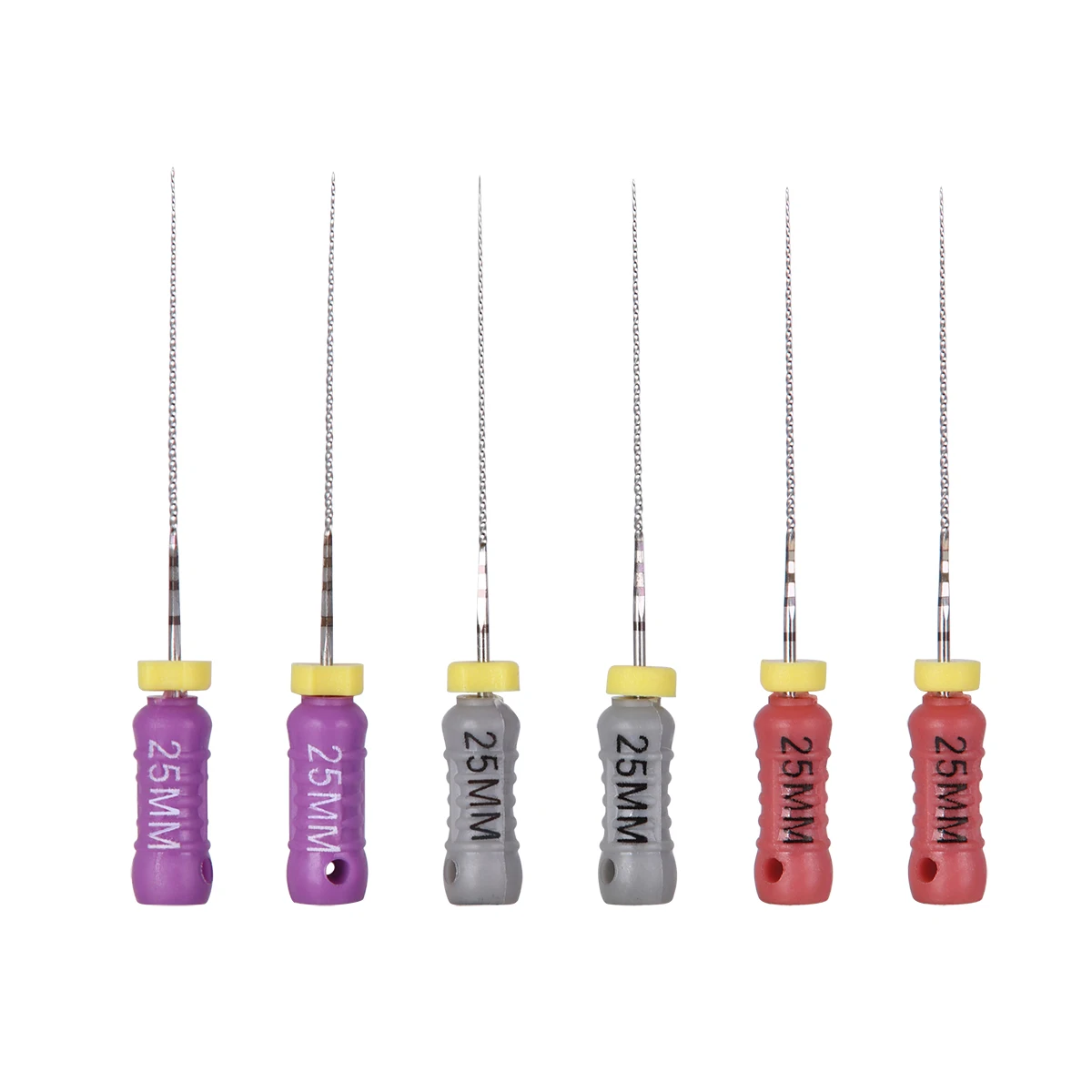 AZDENT Dental C Feile Endodontie Endo Wurzelkanal 25 mm Edelstahl Handgebrauch Feilen für Wurzelreinigung 6 Stück/Packung # 6 # 8 # 10 – Detail 3