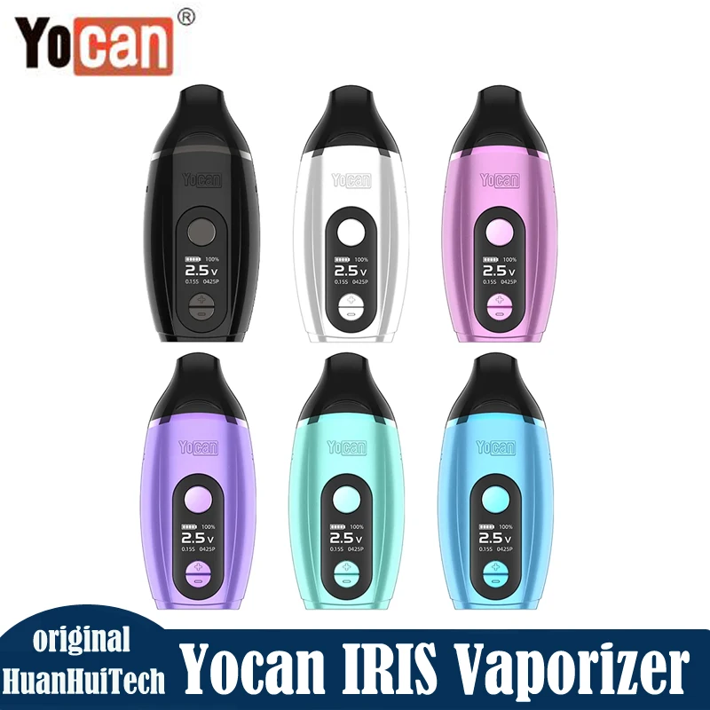 

Original Yocan IRIS Vape kit 900mah Battery Temperature Control Magnetic Mouthpiece Vaporizer kit Electronic Cigarette