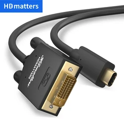 USB C DVI Monitor Cable Thunderbolt 3 Type C USB C to DVI adapter cable for Iphone 15 Pro Max Macbook air Macbook pro to DVI