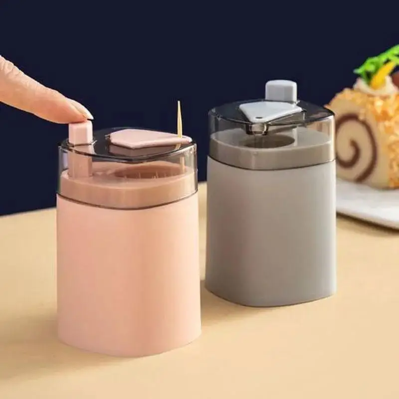Toothpick Storage Box Living Room Dining Room Automatic Pop-up Toothpick Box Household Push Toothpick Holder Dispenser