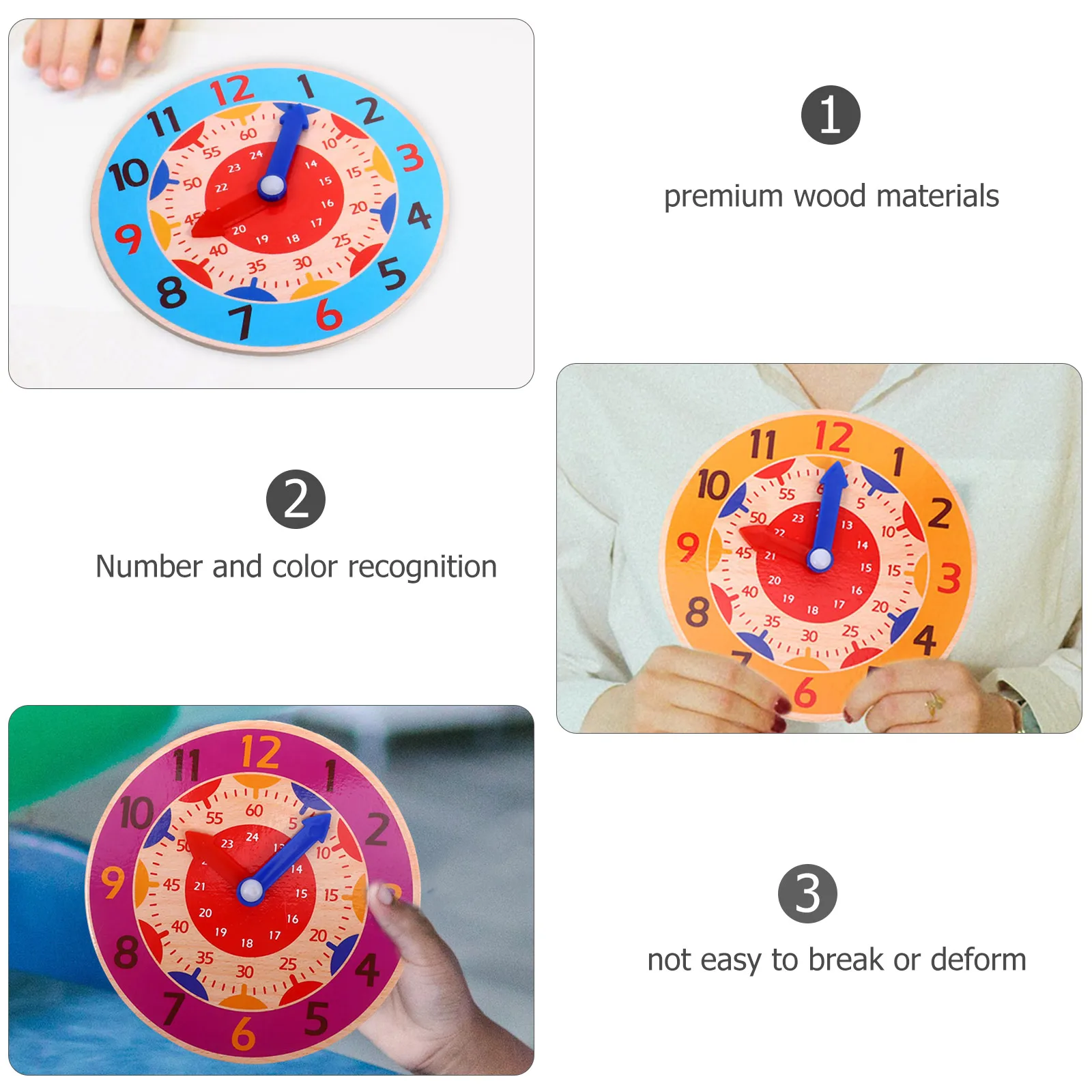 

Toddler Bell Recognition Teaching Aids Toys for Toddlers Funny Clock Clockwork Kids
