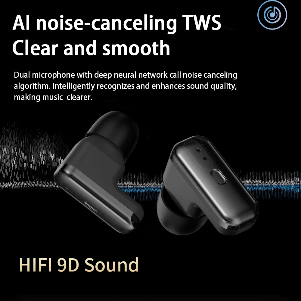 Rainbuvvy T98 TWS Smart Watch Build-in Earbuds 1.43inch 3 IN 1 Wireless Earphones Blutooth Call Smartwatch