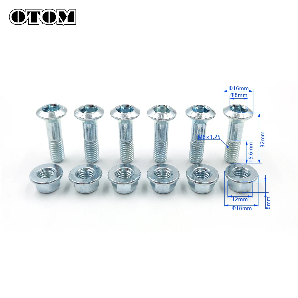 OTOM Motorcycle M8 Universal Sprocket Bolts Screw Galvanized Nut Cover Plugs For KTM YAMAHA SUZUKI HONDA KAWASAKI CRF KXF RMZ YZ