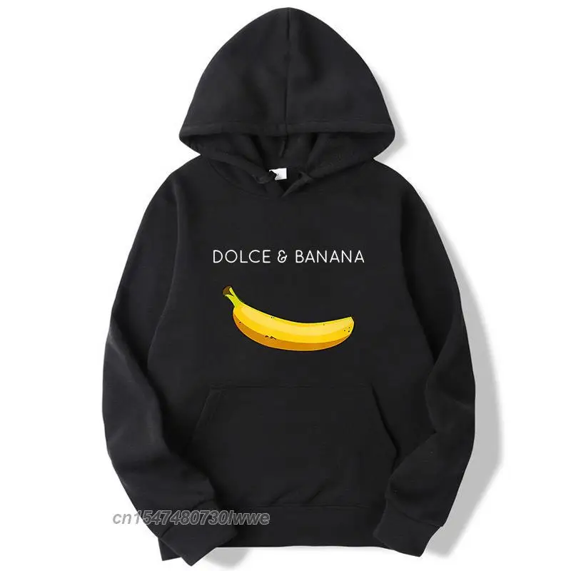 Xin Yi Fashion Brand Men's Hoodies Funny Banana Printing Blended Spring Autumn Male Hip Hop Hoodies Tops Guys Hoodies