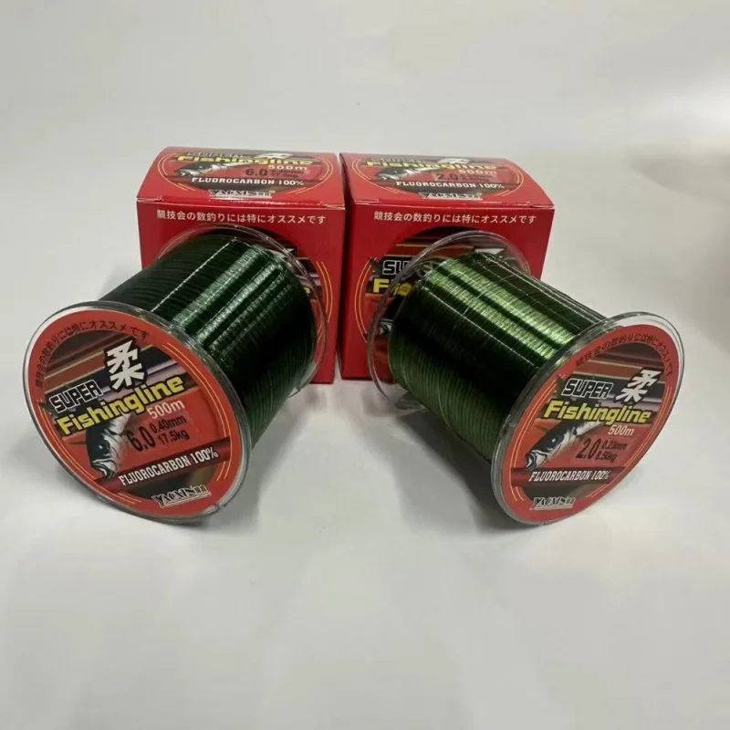 Línea fluorocarbono monofilamento líder pesca carpa – 500m resistencia - imagen 5