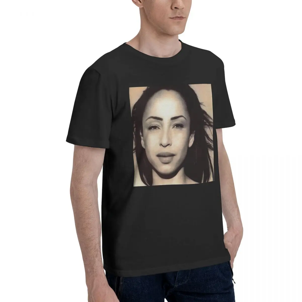 Men\'s T-Shirt The Best Of S-Sade Adu Vintage 100% Cotton Tee Shirt Short Sleeve T Shirt Crew Neck Clothing Party