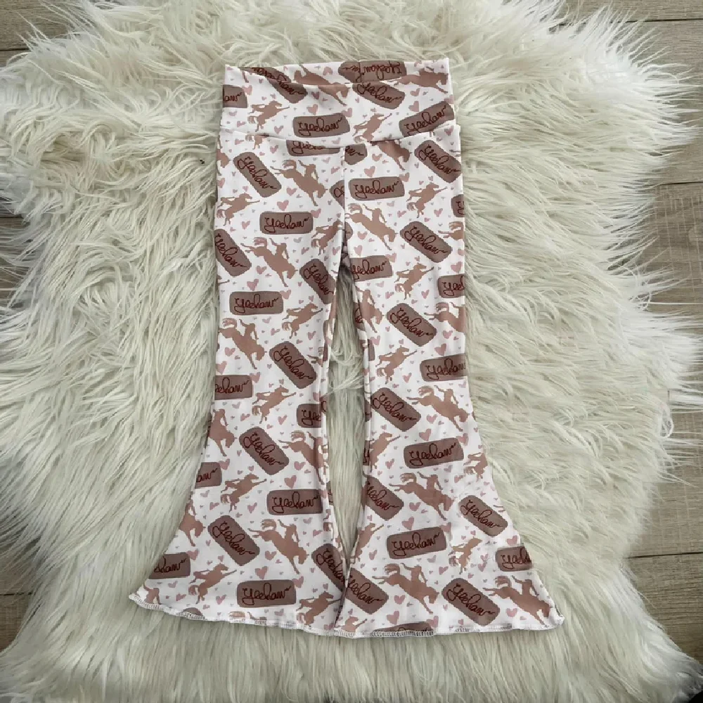 

Baby Girls Western Rodeo Yeehaw Bell Bottom Pants