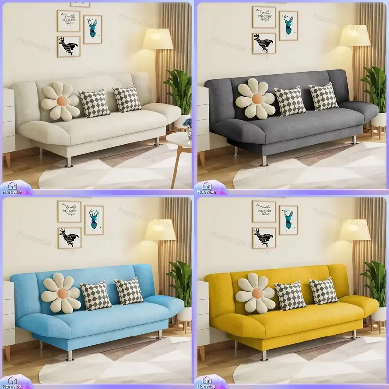 Modern Fabric Sofa for Small Apartment Living Room Bedroom Compact Double Triple Seater Lazy Couch Rental Furniture 2026 New