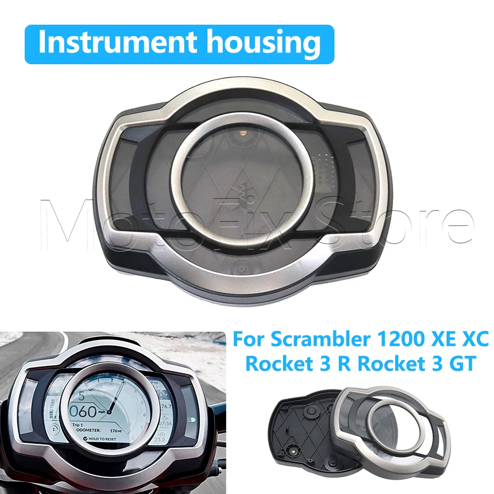 

For Rocket 3 R GT 2020-2023 Scrambler 1200 XE XC 2019-2024 Motorcycle ABS Plastic Speedometer Shell Dashboard Cover