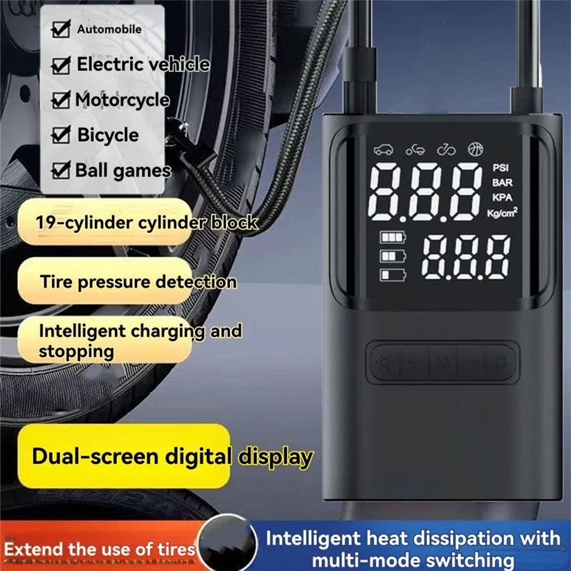 

Air Compressor Pump Compressor Pump Portable Cars Bicycles Wireless Tire Pressure Measurement
