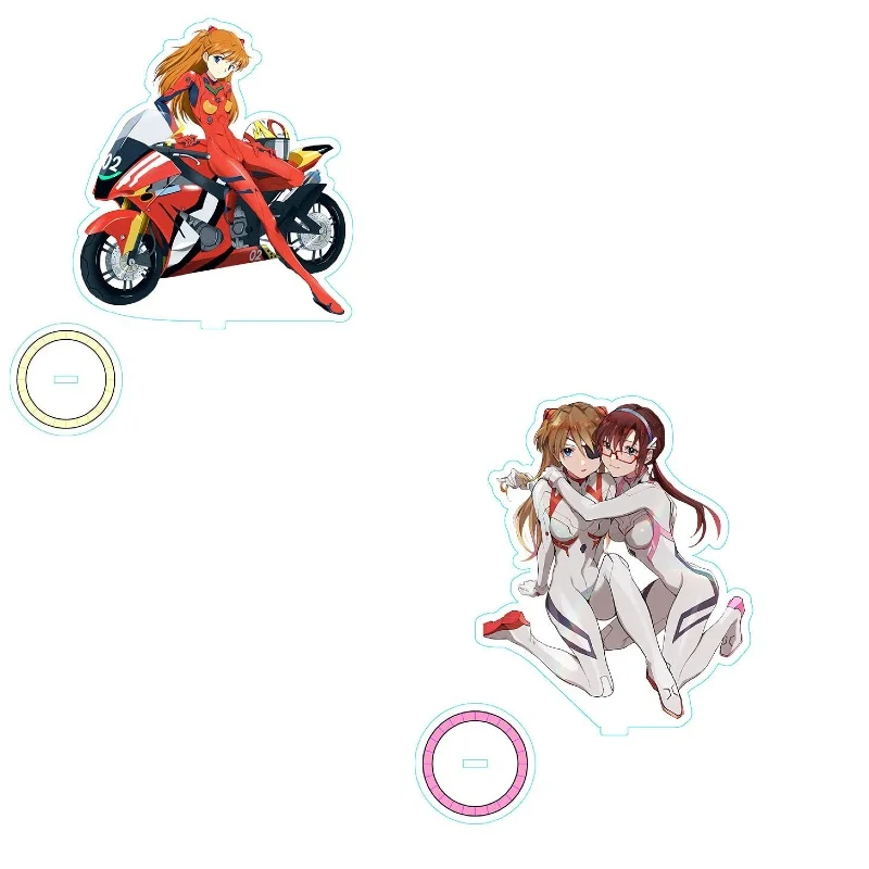 EVA Neon Genesis Evangelion Shinji Ikari Asuka Acrylic Keychain Anime Robot Bag Pendant Cartoon Ornament Standee Stand Figure