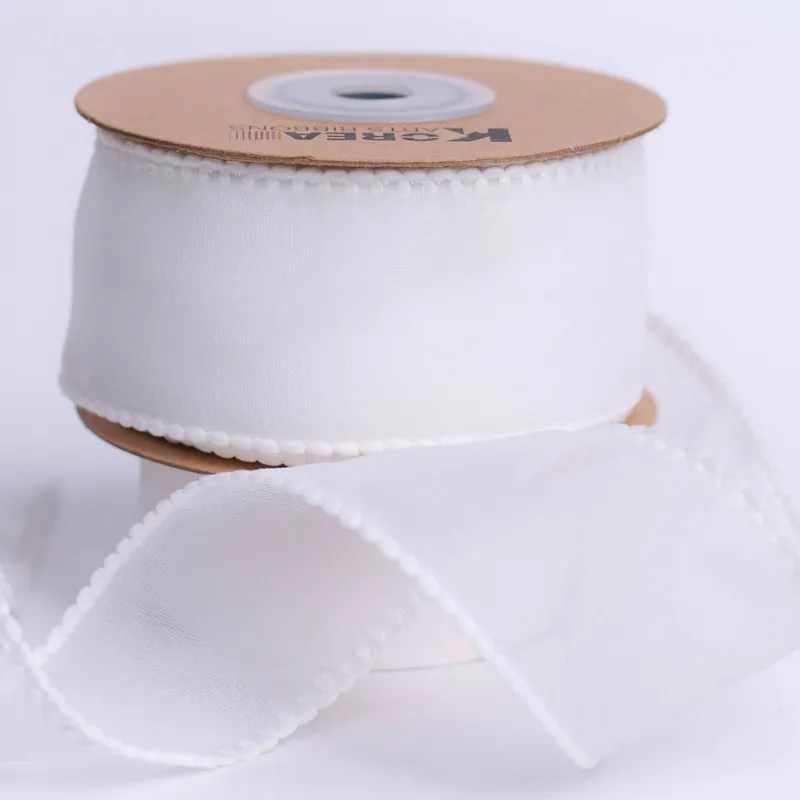 10 Yards Organza Ribbon Handmade Tape DIY Accessories Girl Hair Clips Bow Satin Gauze Voile Piping Webbing