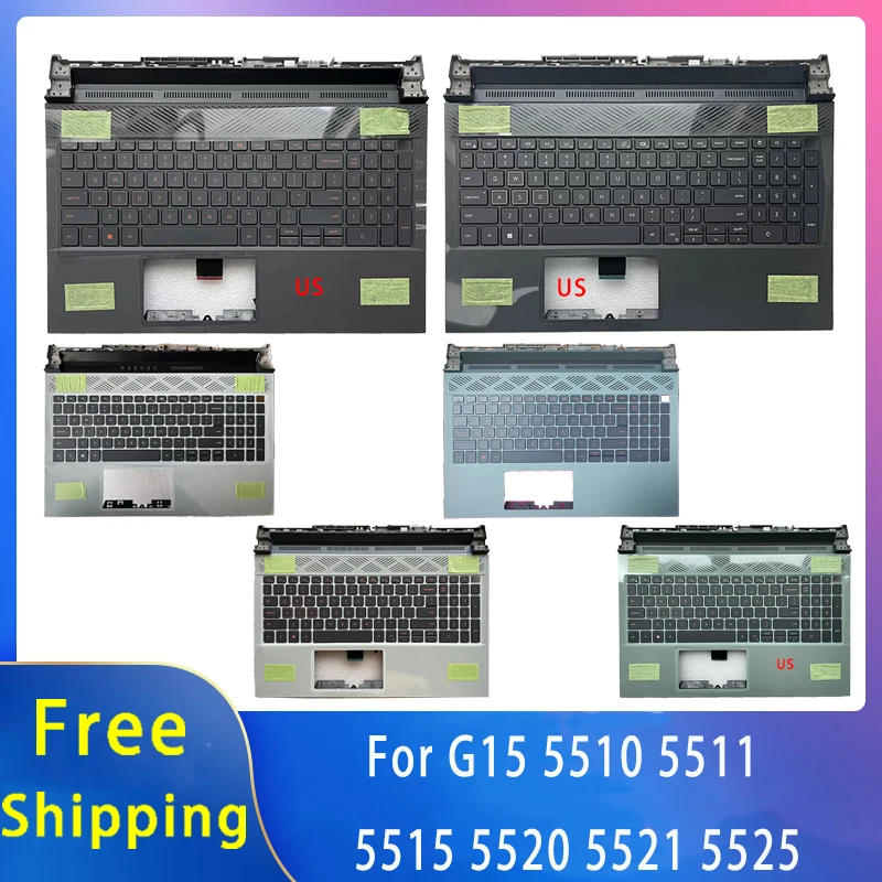 

New For Dell G15 5510 5511 5515 5520 5521 5525;Replacement Laptop Accessories US Keyboard 0MF33N 04XJ3D 0V256H 0NYJ0D 0NY2X4