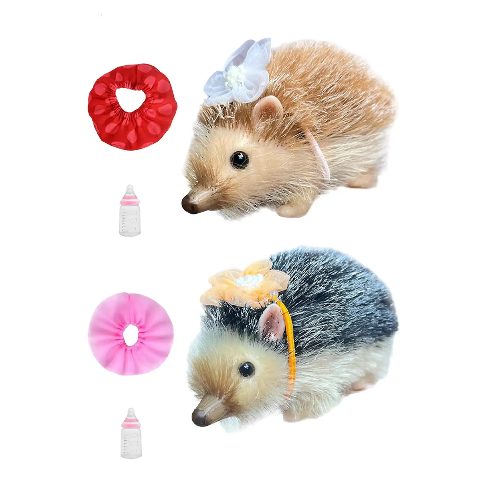 Baby Hedgehog Doll Lifelike Mini Silicone Doll Soft Cute Animal Hedgehog Doll for Holiday Kids Birthday Gift Role Playing Party