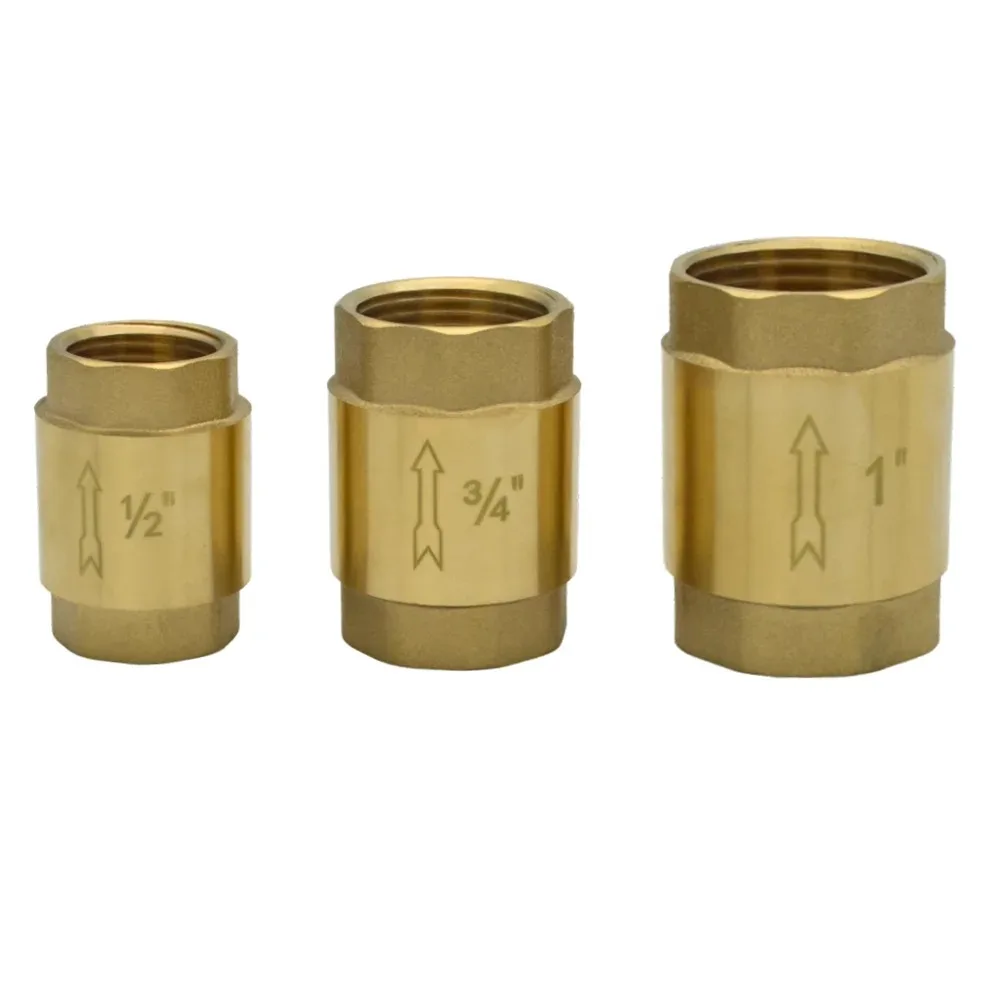 Brass Check Valve In-Line Spring 1/2