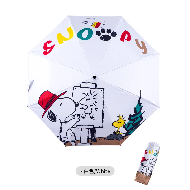 Snoopy Umbrella Girl Cartoon Fold Sun Protection Child Sun Umbrella Boys Rain or Shine Cute Student Snoopy Parasol Wholesale