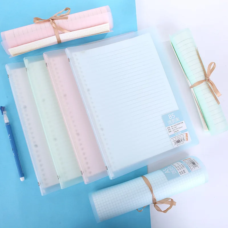 

Ultra-thin Soft Rollable Loose-leaf Removable Binder A5 B5 Handbook Student Notepad Notebook Light Handbook Notebook Paper