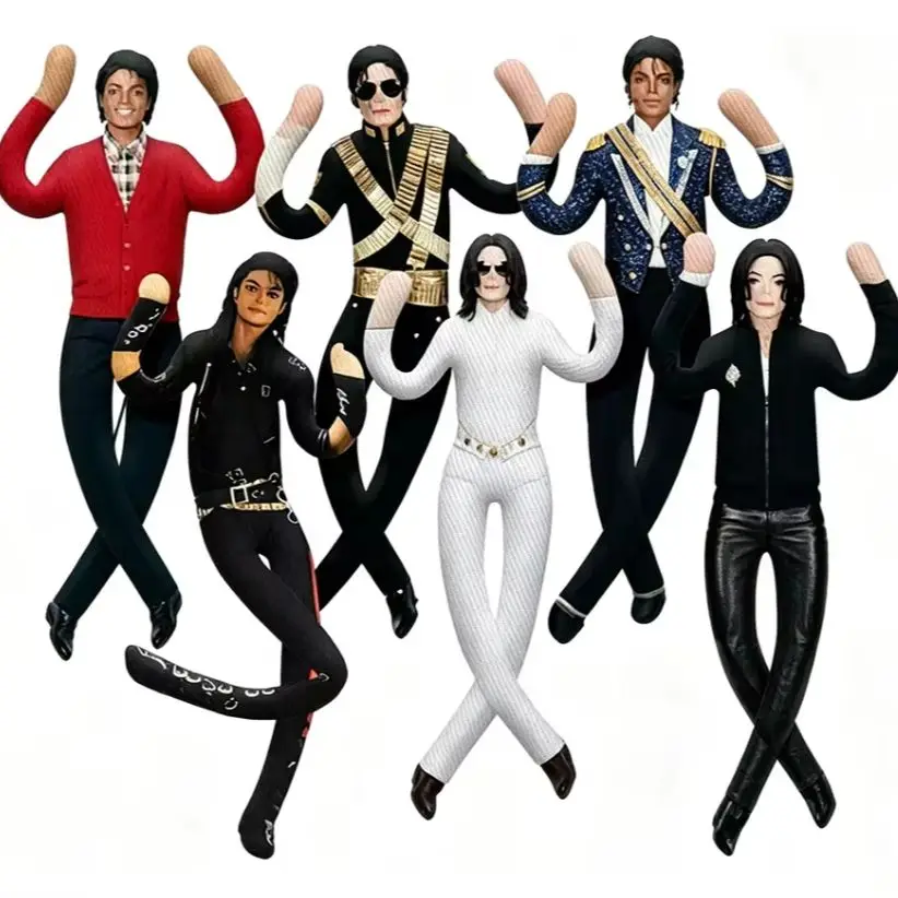 New Style Michael Jackson Cosplay Prop Doll Abstract Joint Mobility Plush Stuffed Figure Dolls Room Decoration Collectible Gift view 2