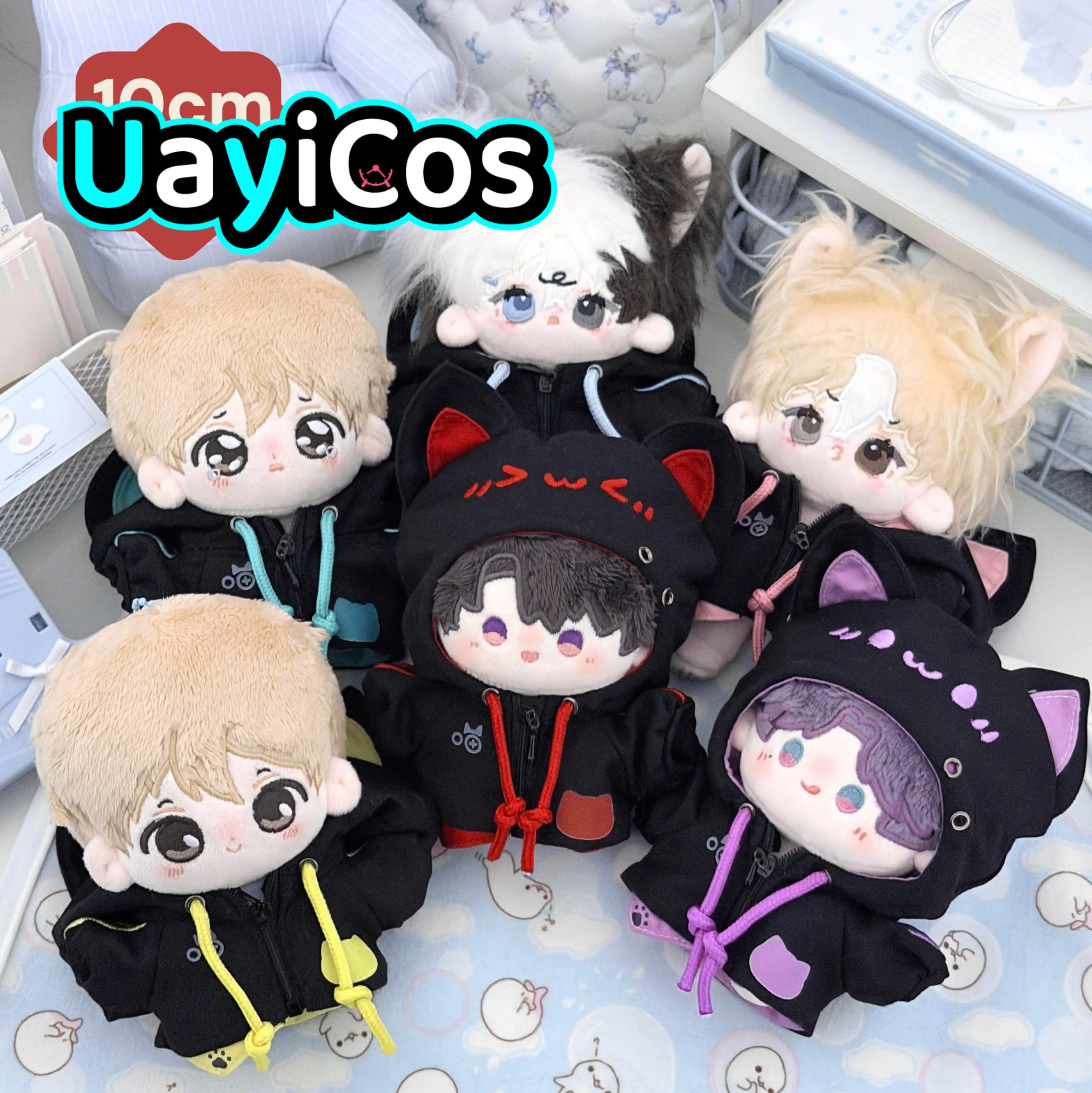 

In Stock 10cm Doll Clothes Punk Fashion Cat Ears Clothing Costume Suit Doll Accessories Anime Game Toy Gifts Cosplay