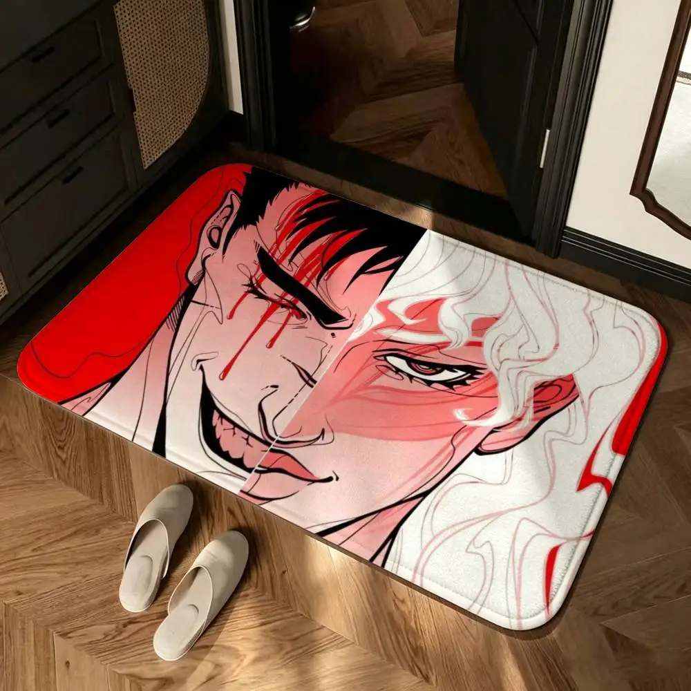 cartoon Griffith Guts Berserk Shower Room Absorbent Small Floor Mat Soft Comfortable Decorative Foot Mat