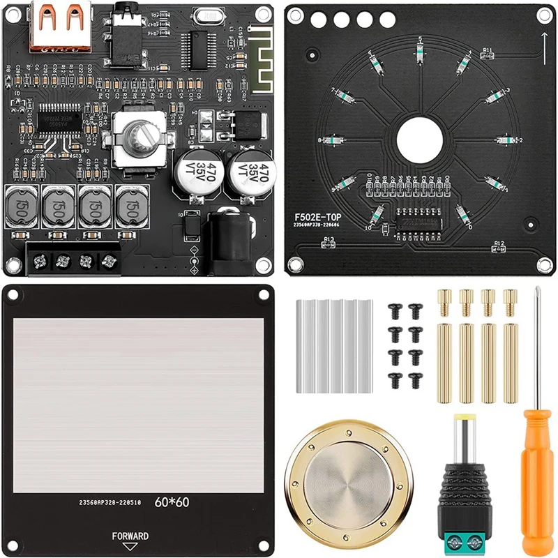 ZK-F502E Mini Bluetooth Amplifier Board Bluetooth 5.1 Amplifier Board Kit Amplifier Module