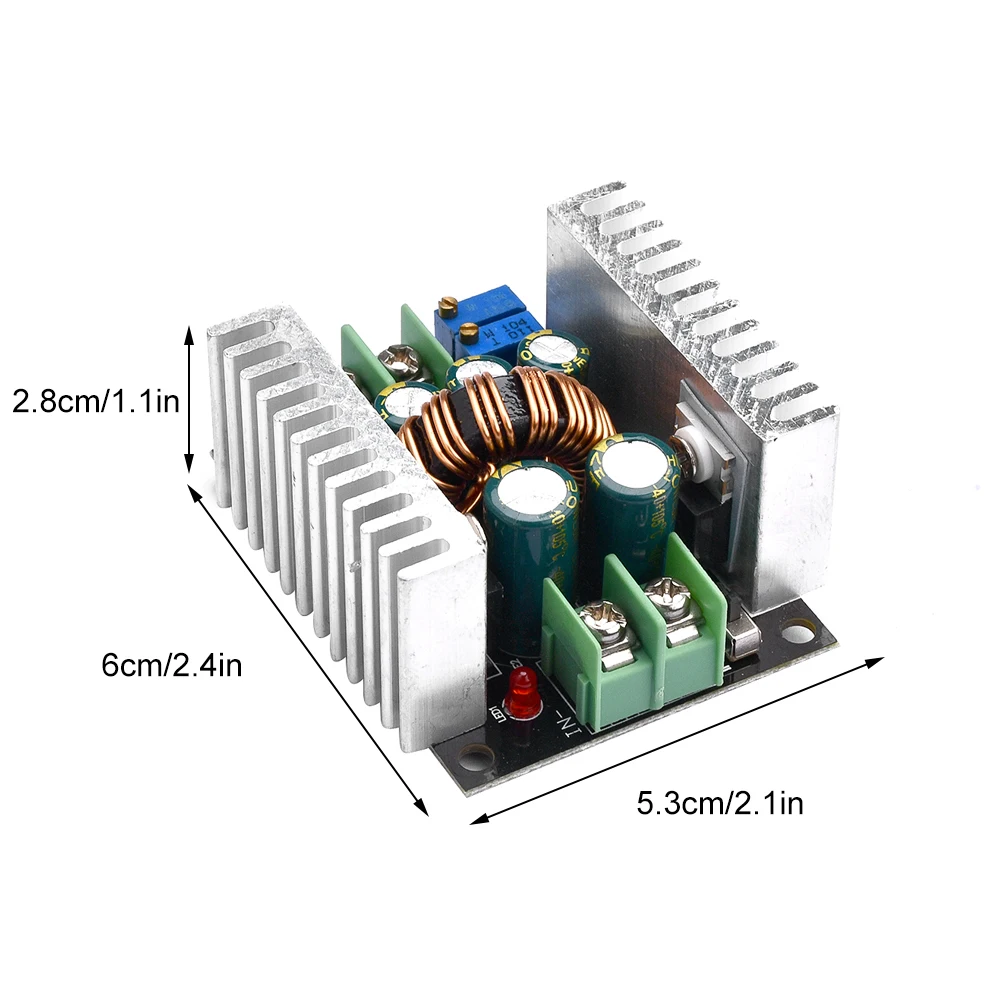 300W 20A DC-DC Buck Converter Step Down Module Constant Current LED Driver Power Step Down Voltage Module Electrolytic Capacitor