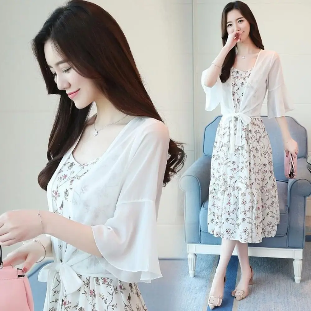 Short Outer Wear Chiffon Chiffon Shawl Multicolor Short Thin Coat Women Tops Women