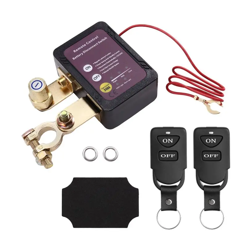

Remote Control Battery Disconnect Switch 24V/12V 240A Automatic Power-Off Switch For Car Battery Power-Off Switch