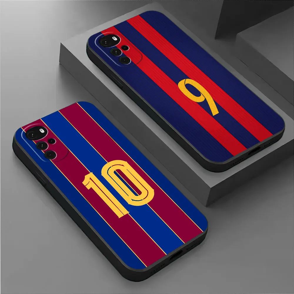 Silicone Phone Case for Motorola Moto G71 G72 G50 G31 G60 G52 G53 G51 G30 G32 G73 G60s G22 Football Star Digital Art Cover