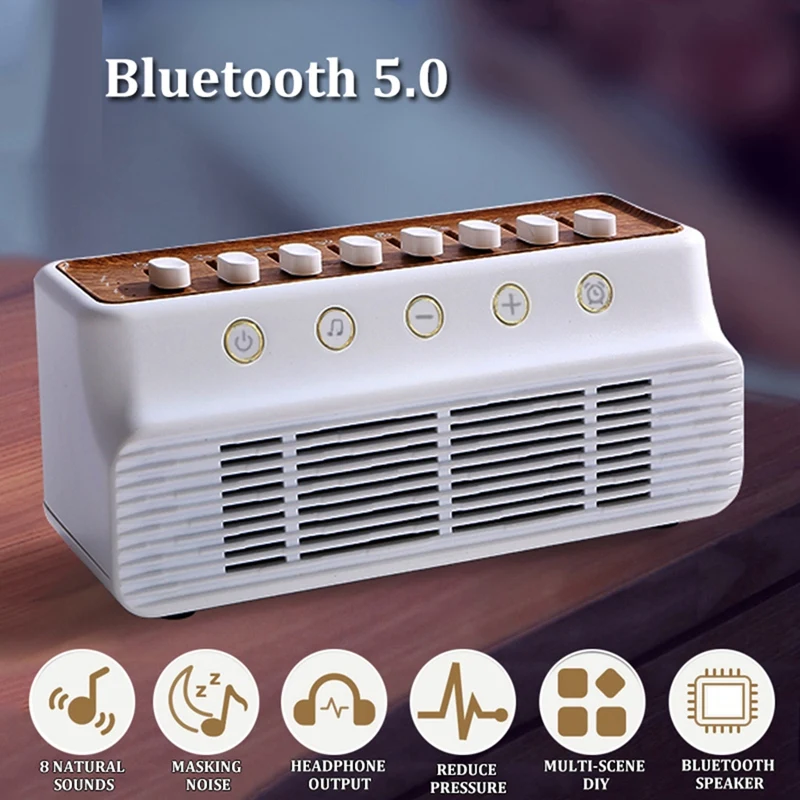 Sleep Bluetooth Speaker Timed 8 Natural Sounds Music Box Improve Sleep For Christmas Gifts