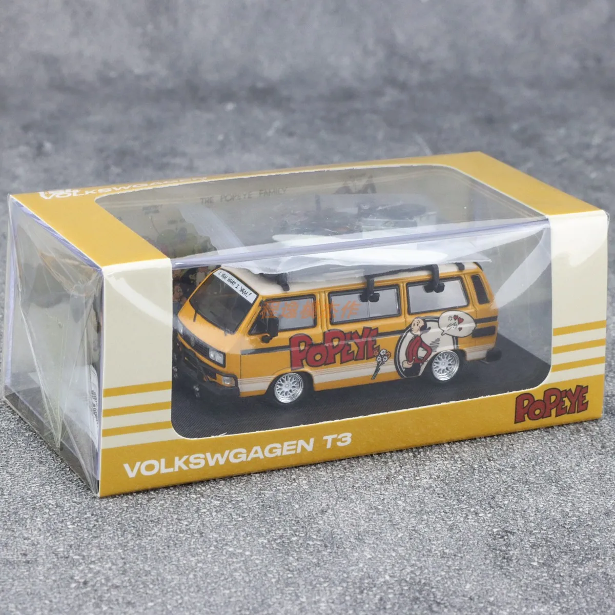 مورتال 1/64 VW T3 BBS محور عجلات Popeye سبيكة موتور لعبة السيارة يموت الصب نموذج معدني جمع الصبي هدايا عيد الميلاد