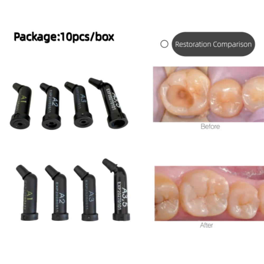 Dentex Dental Unidose Capsules Resin Light Curing Composite Resin Nano Hybrid Bulk Filling Material A1/A2/A3/A3.5 All Purpose