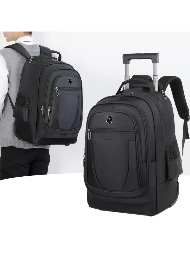 

Ox Fabric Dual oulder Bag for Men And Women Busin Laptop Bapa with Pull Rod Travel Bapa for Junior And Senio...