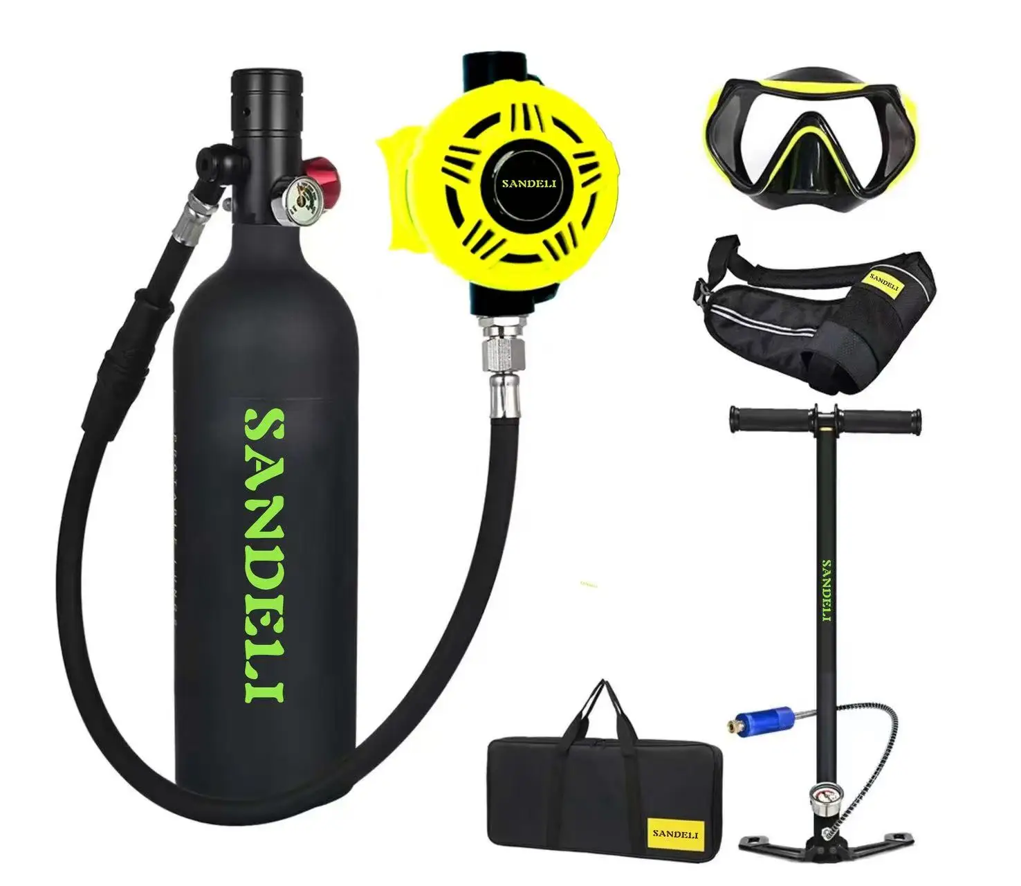 

Мини-баллон для дайвинга объемом 1 л с полнолицевой маской, алюминиевое снаряжение для дайвинга