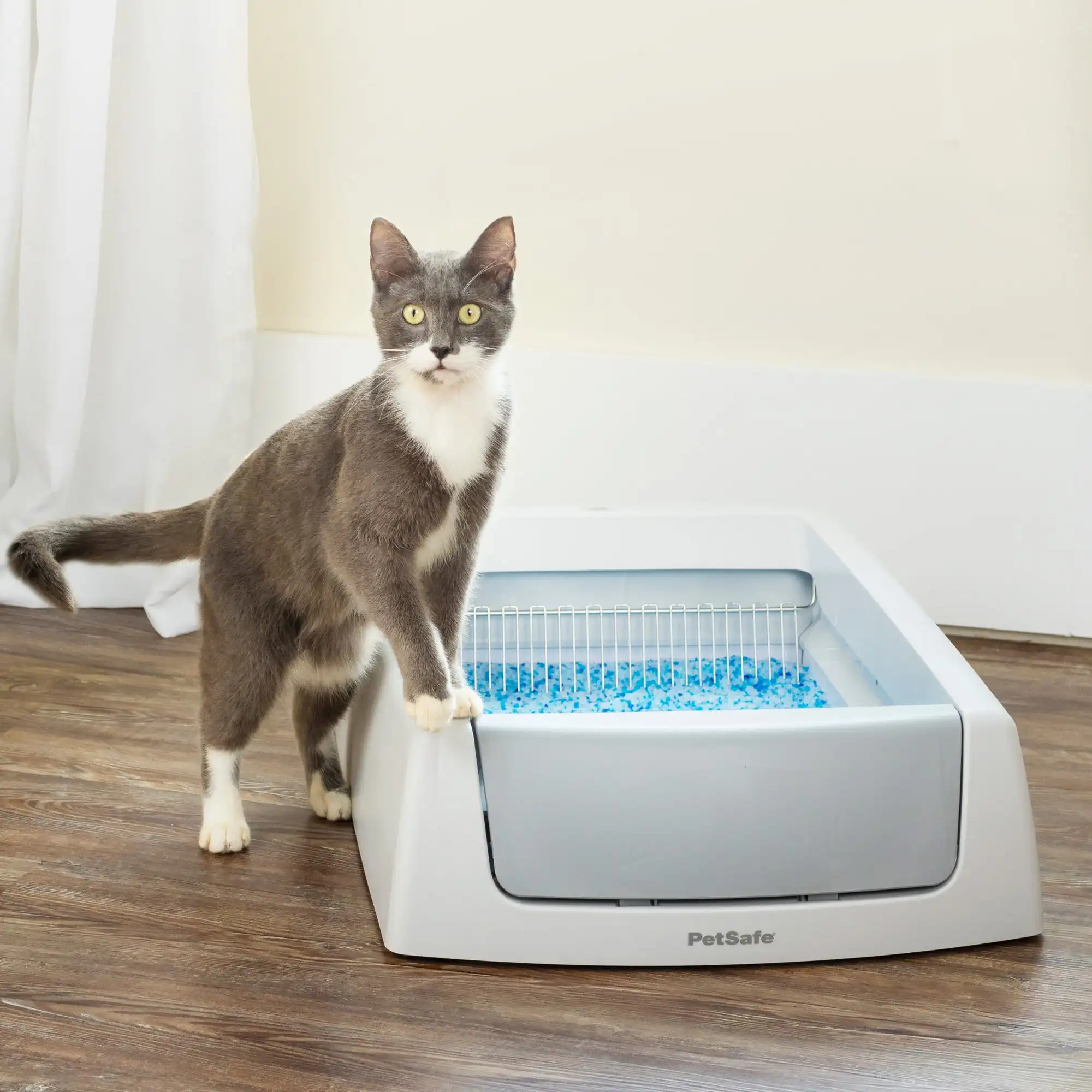 

Crystal Classic Self-Cleaning Cat Litter Box, Unbeatable Odor Control, Gray