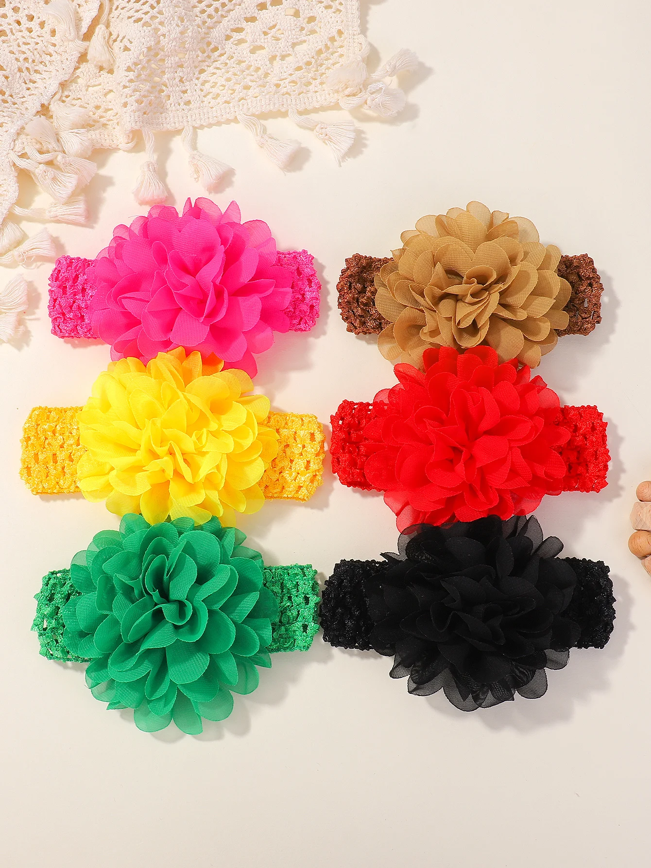 6pcs Baby Girl Bows Headband Newborn Turban Accessory Kids HairBand Outdoor Toddler Children HeadWrap Hair Accessories