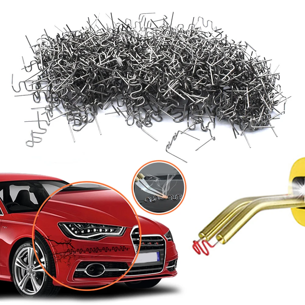 1000 шт. 0,8 мм Горячий степлер скобы для автомобильного бампера пластиковый сварочный Набор для ремонта автомобиля Горячий степлер сварочные паяльные инструменты бампер