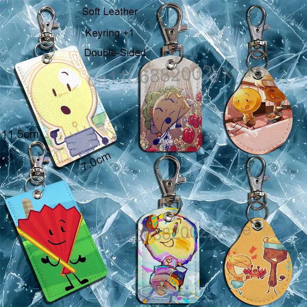 Soft contrast cool Inanimate Insanity Cartoon Movie Singer Game Anime Leather Card Holder Can Store Access Control ID Card