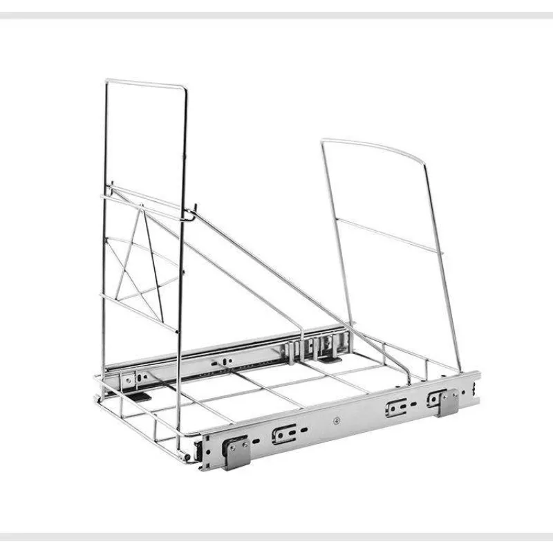

Spot slide rail cabinet, drop-down trash can rack, trash can rack under the sink, adjustable withdrawal trash can