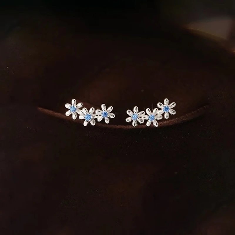 925 prata agulha zircão flor pingente brincos para mulheres clássico moda jóias luz acessórios de luxo