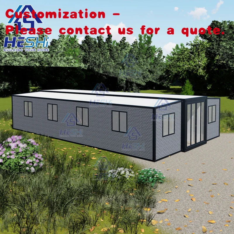

custom.Waterproof Prefabricated 40Ft 20Ft Expandable Container House 2 4 5 Bedroom Prefab Outdoor Mobile Home Casa Portable