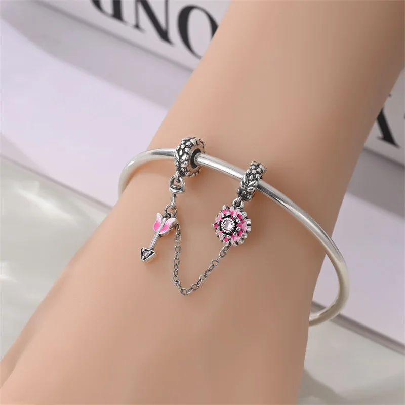 

New 925 Sterling Silver Secret Garden Safety Chain For Women Fit 3mm Original Bracelet Engagement Anniversary Jewelry Gifts