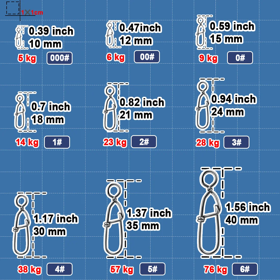 Fishing Snaps 50~200Pcs Duo Lock Snap Stainless Stee Fishing Lure Swivel Connector Freshwater Bass Fishing Fast Clips Tackle image 2