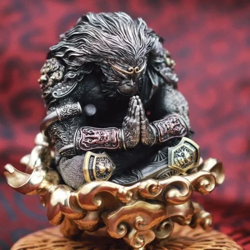 

Cos Black Myth Wukong Props Brass Monkey Handmade Brass Ornaments Desktop Decoration Cos Winning Buddha Monkey Props Handicrafts