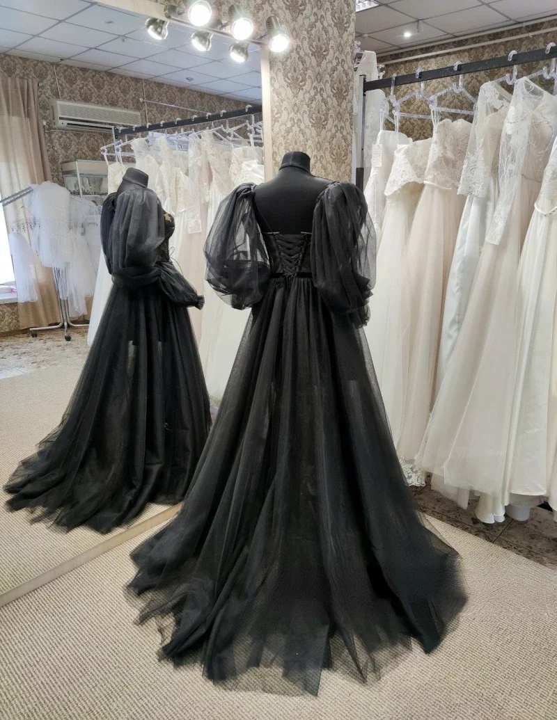 Vinho vermelho preto vestido para mulheres sexy puff manga moda a linha frente dividir festa de noite vestidos formais 2026